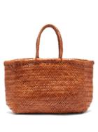 Matchesfashion.com Dragon Diffusion - Triple Jump Medium Woven-leather Basket Bag - Womens - Tan