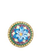 Matchesfashion.com Dolce & Gabbana - Crystal Embellished Floral Ring - Womens - Yellow