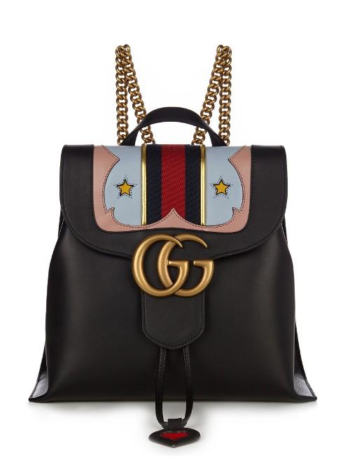 Gucci Gg Marmont Leather Backpack