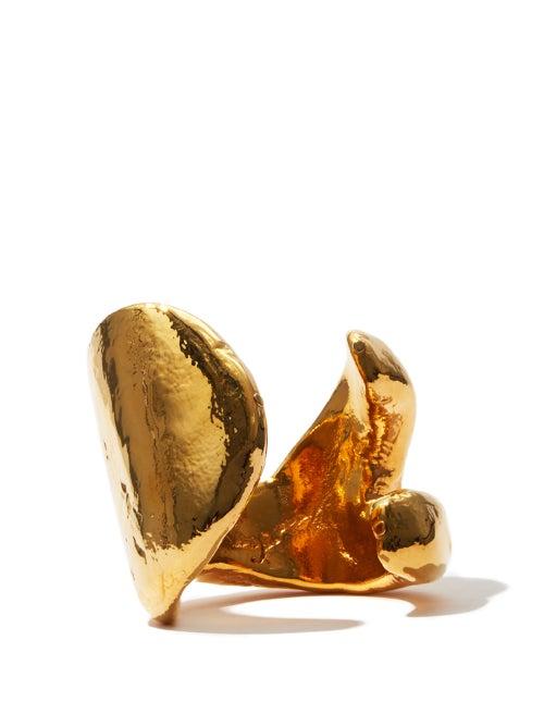 Matchesfashion.com Marni - Hammered-finish Cuff - Womens - Gold