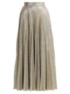 Emilia Wickstead Sunshine Metallic Pleated Skirt