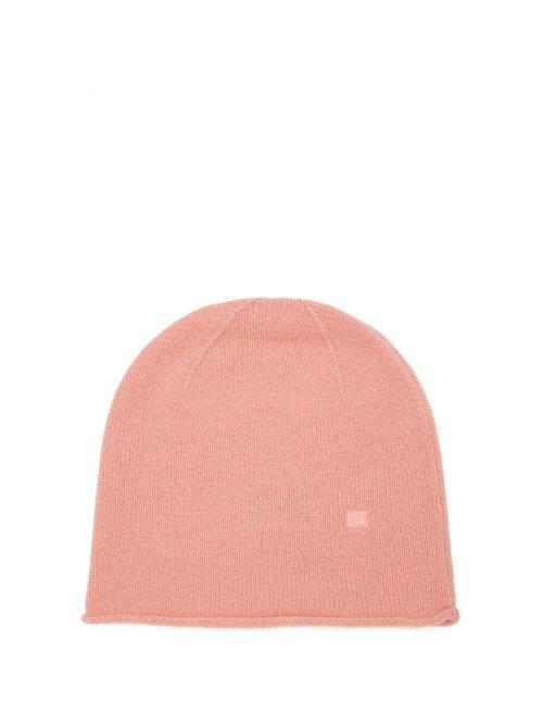 Matchesfashion.com Acne Studios - Pansy S Face Wool Beanie Hat - Womens - Pink
