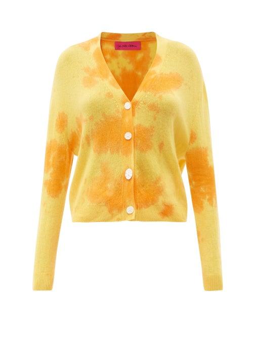 The Elder Statesman - Glacier Tie-dye Cashmere Cardigan - Womens - Orange