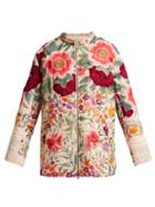 Matchesfashion.com By Walid - Samia 19th Century Embroidered Silk Jacket - Womens - Pink Multi