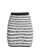 Balmain Logo Jacquard-knit Skirt