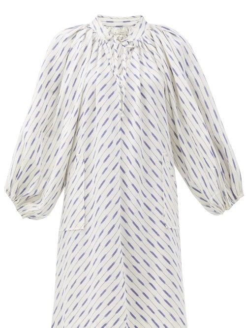 Matchesfashion.com Innika Choo - Bessie May T. Printed Cotton Mini Dress - Womens - Blue Print