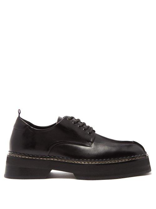 Matchesfashion.com Eytys - Chunky Mid Sole Leather Deby Shoes - Mens - Black