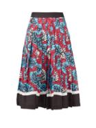 Matchesfashion.com Mary Katrantzou - Nyx Abstract-printed Pleated Midi Skirt - Womens - Blue Multi