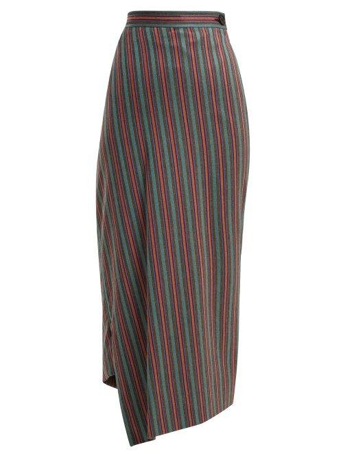 Matchesfashion.com Vivienne Westwood - Midi Infinity Asymmetric Midi Skirt - Womens - Multi