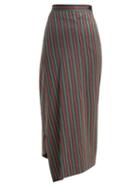 Matchesfashion.com Vivienne Westwood - Midi Infinity Asymmetric Midi Skirt - Womens - Multi
