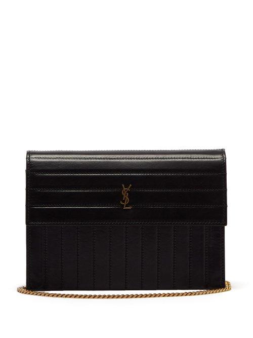 Matchesfashion.com Saint Laurent - Victoire Quilted Leather Cross Body Bag - Womens - Black