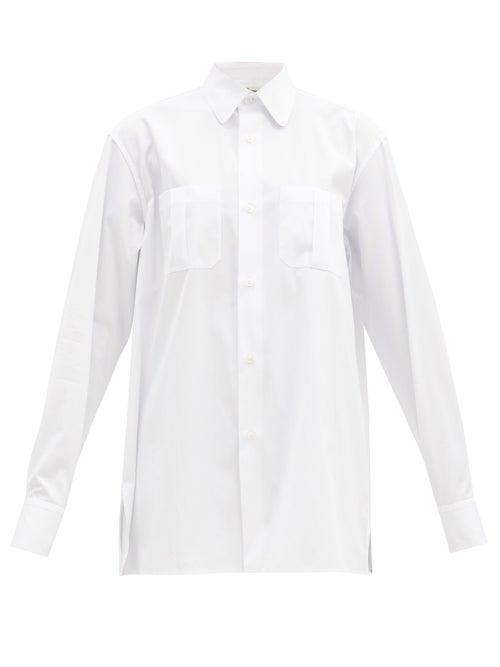 Matchesfashion.com Connolly - Oversized Club-collar Cotton-poplin Shirt - Womens - White