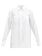 Matchesfashion.com Connolly - Oversized Club-collar Cotton-poplin Shirt - Womens - White