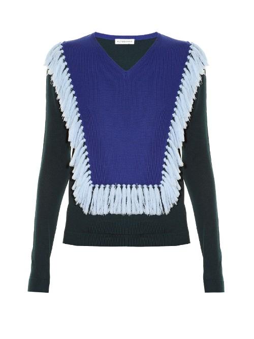Altuzarra Ming Tassel-trim Wool Sweater