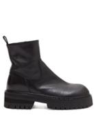 Matchesfashion.com Ann Demeulemeester - Exaggerated Leather Ankle Boots - Womens - Black