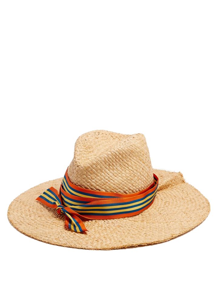 Lola Hats Striped First Aid Raffia Hat
