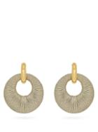 Matchesfashion.com Lizzie Fortunato - Orb Cord & Gold-plated Hoop Earrings - Womens - Beige