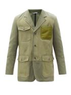 Matchesfashion.com Valentino - Patched Cotton-twill Suit Jacket - Mens - Green