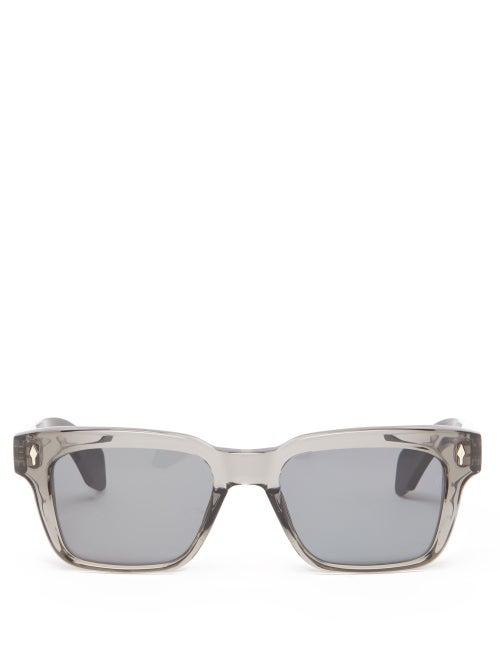 Jacques Marie Mage - Molino Square Acetate Sunglasses - Mens - Grey