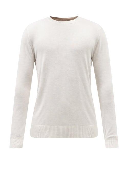 Gabriela Hearst - Wells Reversible Cashmere And Silk Sweater - Mens - Cream