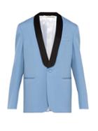 Matchesfashion.com Calvin Klein 205w39nyc - Silk Satin Lapel Wool Tuxedo Jacket - Mens - Black Blue
