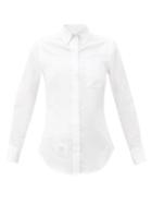 Matchesfashion.com Thom Browne - Point-collar Slim-fit Cotton-poplin Shirt - Womens - White