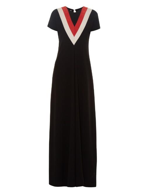 Altuzarra Wilson Chevron-patterned Crepe Dress