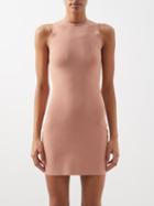 Victoria Beckham - Vb Body Compact-jersey Mini Dress - Womens - Nude