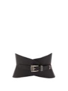 Matchesfashion.com Etro - Crystal Buckle Leather Waist Belt - Womens - Black