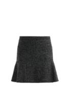 Matchesfashion.com Redvalentino - Mid Rise Herringbone Tweed Mini Skirt - Womens - Grey