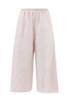By Walid - Nonie 19th-century Linen-blend Cropped Trousers - Womens - Pink