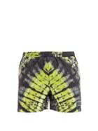 Matchesfashion.com Valentino Garavani - Tie Dye-print Shell Swim Shorts - Mens - Grey Multi