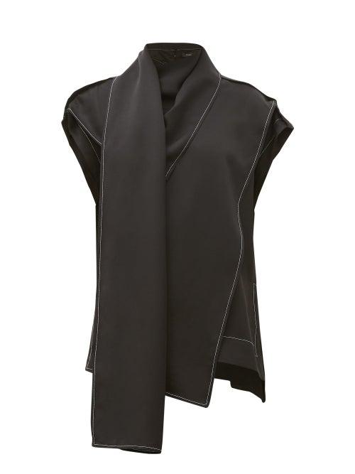 Matchesfashion.com Proenza Schouler - Satin Scarf Top - Womens - Black