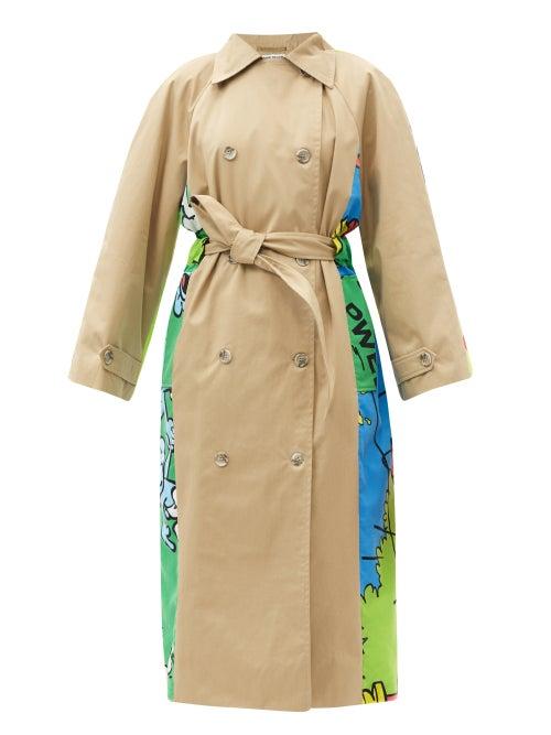 Matchesfashion.com Rave Review - Upcycled-canvas Cotton-twill Trench Coat - Womens - Multi