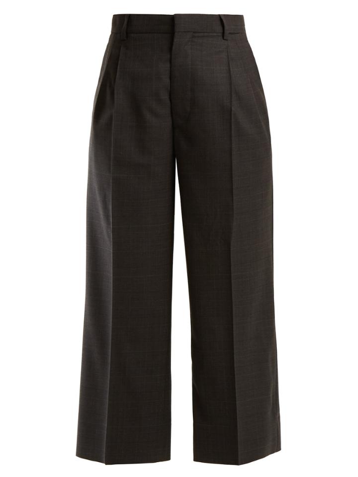 Miu Miu Wide-leg Check Trousers