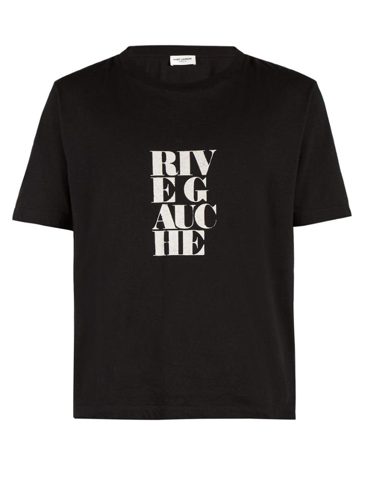 Saint Laurent Rive Gauche-print T-shirt