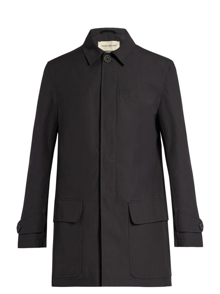 Oliver Spencer Multi-pocket Cotton-gabardine Coat