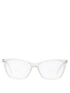 Matchesfashion.com Saint Laurent - Square Acetate Glasses - Womens - Clear