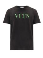 Matchesfashion.com Valentino - Logo-print Cotton-jersey T-shirt - Mens - Black