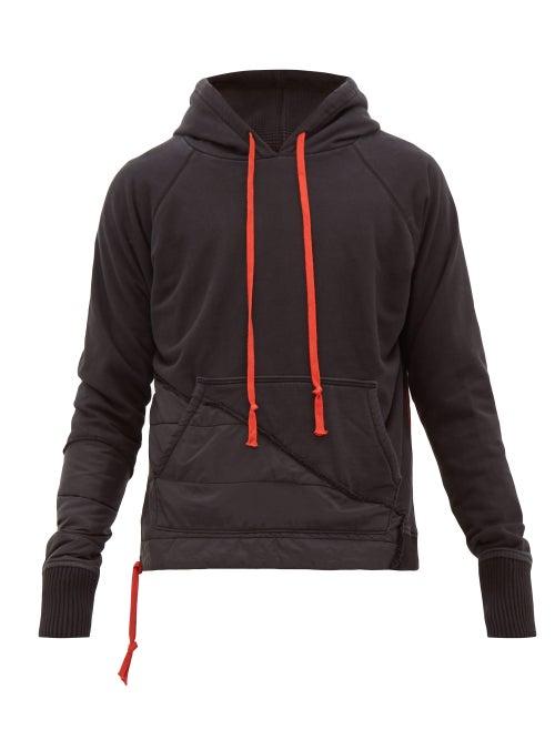 Matchesfashion.com Greg Lauren - Deconstructed Cotton Hooded Sweatshirt - Mens - Black