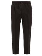 Matchesfashion.com Ami - Elasticated-waist Cropped Wool Trousers - Mens - Black