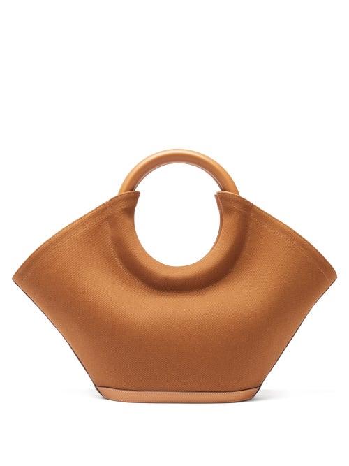 Matchesfashion.com Hereu - Cabassa Round-handle Canvas Tote Bag - Womens - Tan