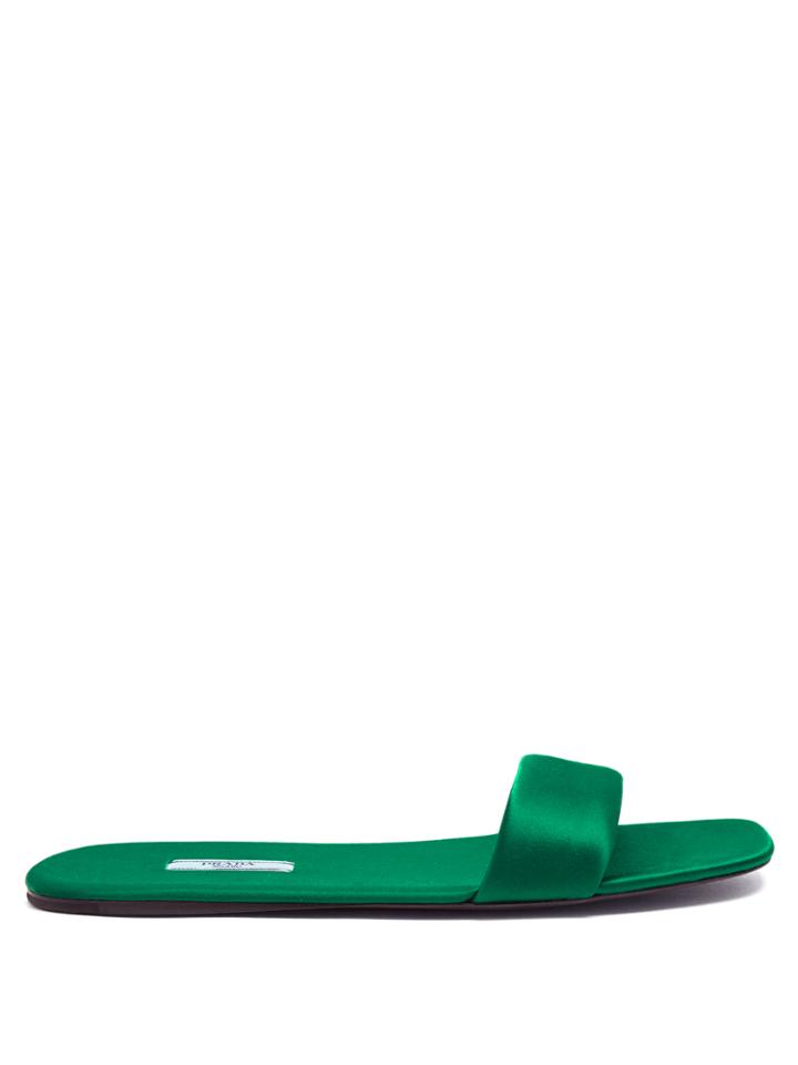 Prada Satin Slides
