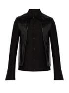 Matchesfashion.com Rick Owens - Contrast Panel Cotton Jacket - Mens - Black