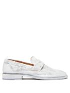 Matchesfashion.com Maison Margiela - Tabi Split-toe Painted Leather Loafers - Mens - White Multi