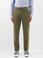 Oliver Spencer - Fishtail Organic-cotton Suit Trousers - Mens - Khaki