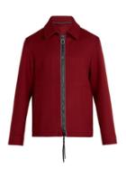 Matchesfashion.com Lanvin - Zip Fastening Wool Jacket - Mens - Red