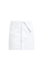 Matchesfashion.com Jacquemus - Overlay Panel Denim Skirt - Womens - White