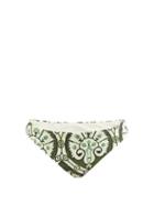 Johanna Ortiz - Las Mil Y Una Noches Floral-print Bikini Briefs - Womens - Khaki Print