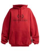 Matchesfashion.com Balenciaga - Logo Print Cotton Sweatshirt - Womens - Burgundy